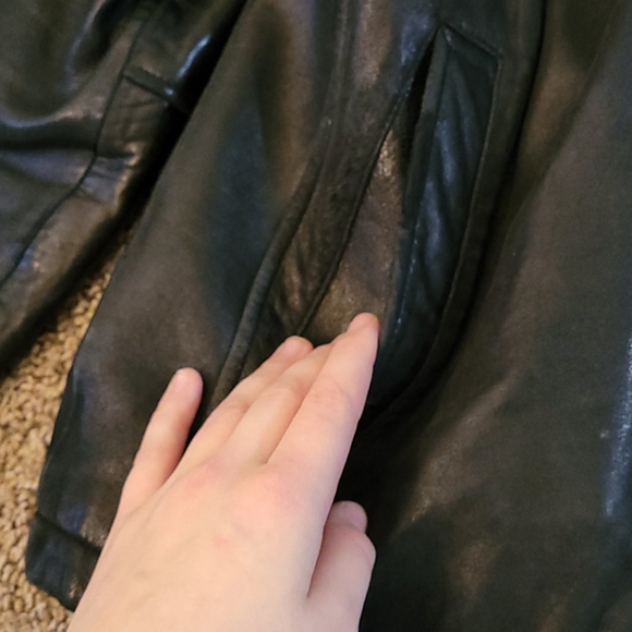Soft black Dockers 4 pocket Med leather jacket